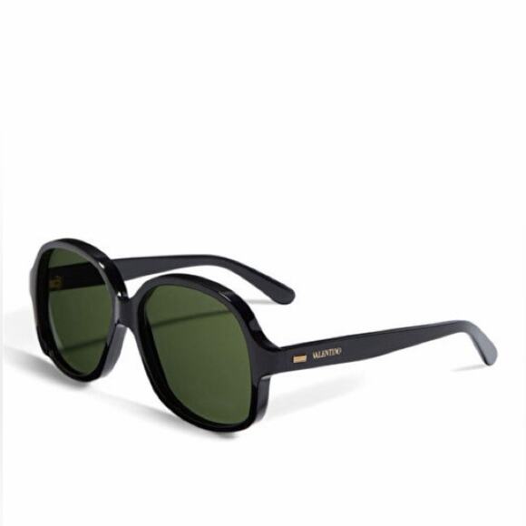 New! Valentino VLS 177A Black Sunglasses with Green Lenses, Authentic main image 7